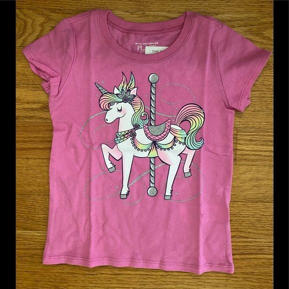 The Children’s Place Tshirt, Carousel Horse, 3T, 100% Cotton New - Picture 1 of 2